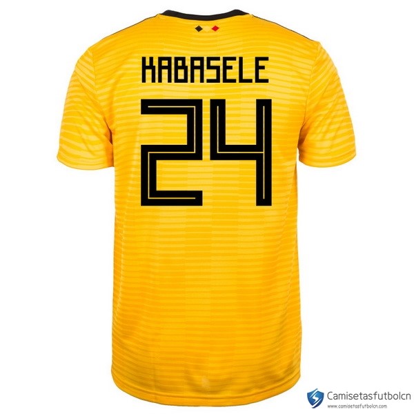 Camiseta Seleccion Belgica Segunda equipo Kabasele 2018 Amarillo